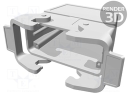 Enclosure: for Han connectors; Han; size 16B; for cable; high