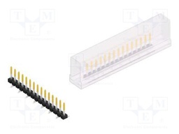 Connector: pin strips; pin header; male; PIN: 15; 2.54mm; SMT; 1x15