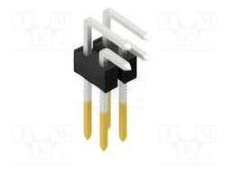 Connector: pin strips; pin header; male; PIN: 4; 2.54mm; THT; 2x2