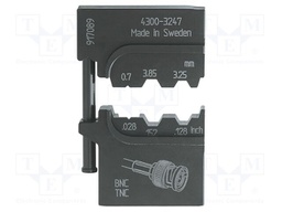 Crimping jaws; coaxial connectors