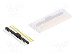 Connector: pin strips; pin header; male; PIN: 17; 2.54mm; SMT; 1x17