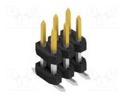 Connector: pin strips; pin header; male; PIN: 6; 2mm; SMT; 2x3; 100V