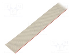 Wire: ribbon; 1.27mm; stranded; Cu; 20x28AWG; unshielded; PVC; grey