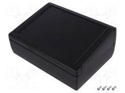 Enclosure: desktop; TEKMAR; X: 133mm; Y: 188mm; Z: 75mm; ABS; black