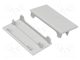 Cap for LED profiles; grey; ABS; Application: LOWI; Pcs: 2
