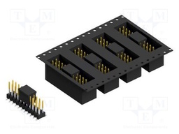 Connector: pin strips; pin header; male; PIN: 22; 2.54mm; SMT; 2x11