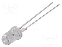 LED; 5mm; red; 30000÷50000(typ)-70000mcd; 15°; Front: convex