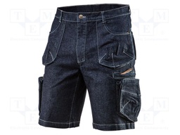 Protective shorts; Size: L; navy blue; DENIM; 410g/m2