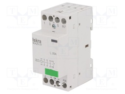 Contactor: 4-pole installation; NC + NO x3; 230VAC; 25A; DIN; IKA