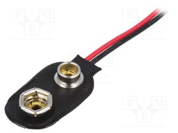 6F22 connector; Leads: cables; Size: 6F22,6LR61; Batt.no: 1; 150mm