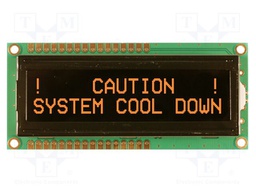 Display: LCD; FSTN Negative; 16x2; black; 80x36mm; LED; 5V