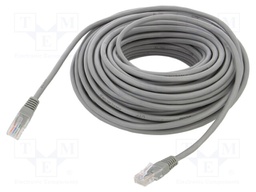 Patch cord; U/UTP; 5e; CCA; grey; 20m; RJ45 plug,both sides; 26AWG