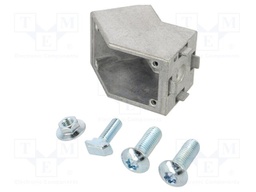 Angle bracket; for profiles; 45°; W: 45mm; H: 76.2mm; aluminium