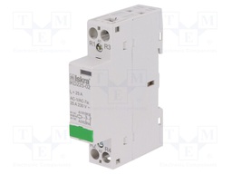 Contactor: 2-pole installation; NC x2; 24VAC; 24VDC; 25A; DIN; IKD