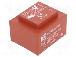 Transformer: encapsulated; 10VA; 230VAC; 18V; 556mA; Mounting: PCB