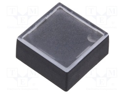 Button; rectangular; Colour: colourless; Mat: ABS; 15.5x15.5mm