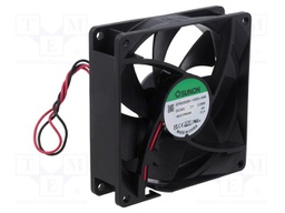 Fan: DC; axial; 24VDC; 92x92x25mm; 82m3/h; 34dBA; ball bearing