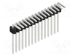 Connector: pin strips; pin header; male; PIN: 15; 1.27mm; THT; 1x15