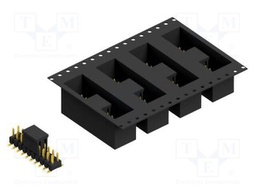 Connector: pin strips; pin header; male; PIN: 20; 2.54mm; SMT; 2x10