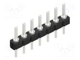Connector: pin strips; pin header; male; PIN: 7; 2.54mm; THT; 1x7