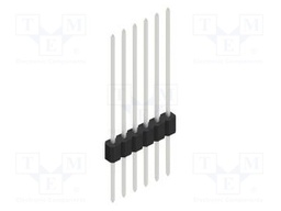 Connector: pin strips; pin header; male; PIN: 6; 1.27mm; THT; 1x6