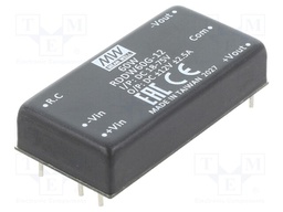 Converter: DC/DC; 60W; Uin: 18÷75V; Uout: 12VDC; Uout2: -12VDC; 2"x1"
