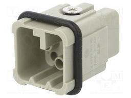 Connector: HDC; male; HD; PIN: 8; size 1; w/o contacts; 10A; 50V