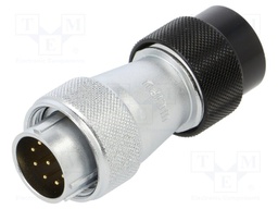 WF20; plug; male; PIN: 9; IP55; 5A; soldering; for cable; 400V; 18AWG