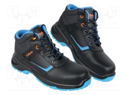Boots; Size: 47; blue-black; leather; slip,impact; Basic Plus