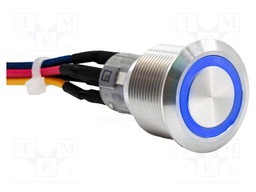 Switch: vandal resistant; SPDT; 3A/250VAC; IP67; ON-ON; blue; 24V