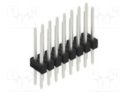 Connector: pin strips; pin header; male; PIN: 16; 2.54mm; THT; 2x8