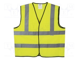 Reflection waistcoat; Size: XL; yellow; Mounting: bur