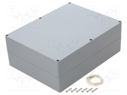 Enclosure: multipurpose; X: 230mm; Y: 300mm; Z: 111mm; ABS; dark grey
