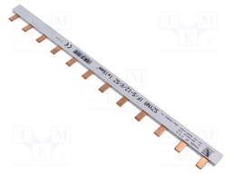 Busbar; 16mm2; Poles: 1; Urated: 400V; Pitch: 27mm; No.of mod: 12