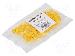 Markers for cables and wires; 4÷10mm; PVC; yellow; leaded