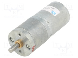 Motor: DC; with gearbox; LP; 6VDC; 2.4A; Shaft: D spring; 11rpm