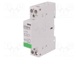 Contactor: 2-pole installation; NC + NO; 24VAC; 25A; DIN; IKA