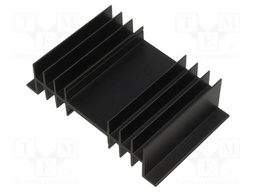 Heatsink: extruded; H; TO3; black; L: 75mm; W: 120mm; H: 32mm; anodized