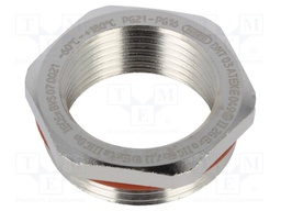 Reduction of threads for glands; Int.thread: PG16; brass; nickel