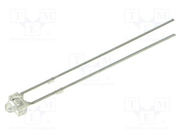 LED; 1.8mm; blue; 1120mcd; 30°; 12V; Front: convex; Pitch: 2.54mm