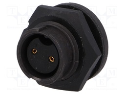 Connector: circular; Series: EN3; socket; female; soldering; PIN: 2