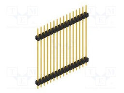 Connector: pin strips; pin header; male; PIN: 16; 2.54mm; THT; 1x16