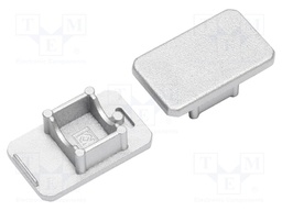 Cap for LED profiles; silver; ABS; Application: MIKRO-LINE12