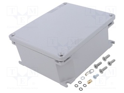 Enclosure: multipurpose; X: 141mm; Y: 166mm; Z: 64mm; aluminium; grey