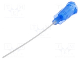 Needle: plastic flexible; 1.5"; Size: 22; straight; 0.41mm
