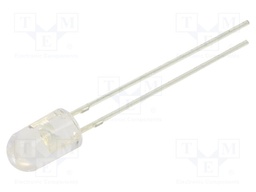 LED; 5mm; white cold; 3000÷4200mcd; 30°; Front: convex; 12V; 225mW