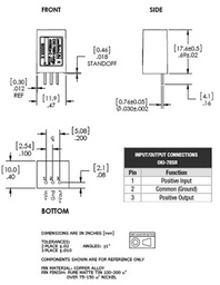 Converter: DC/DC; 4.95W; Uin: 7÷36V; Uout: 3.3VDC; Iout: 1.5A; SIP