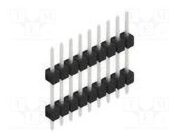 Connector: pin strips; pin header; male; PIN: 9; 2.54mm; THT; 1x9