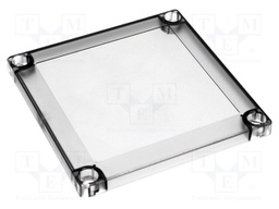 Cover; polycarbonate; 130x130x10mm; Series: MNX; ABS125H
