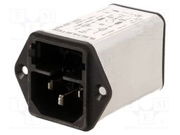 Connector: AC supply; socket; male; 10A; 250VAC; IEC 60320; 0.3mH